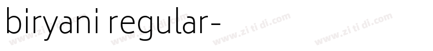 biryani regular字体转换